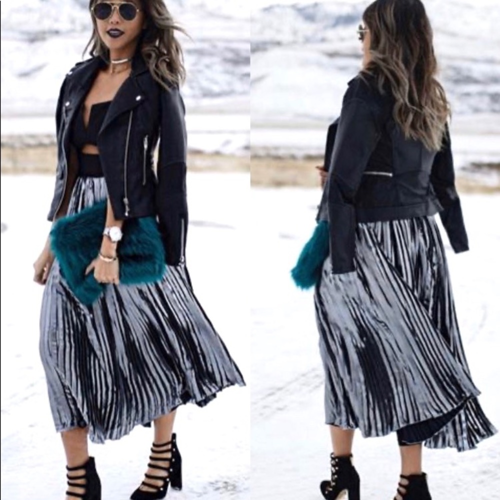 NWT Free People Black Silver Piper Dress - Picture 3 of 11